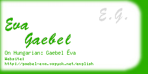 eva gaebel business card